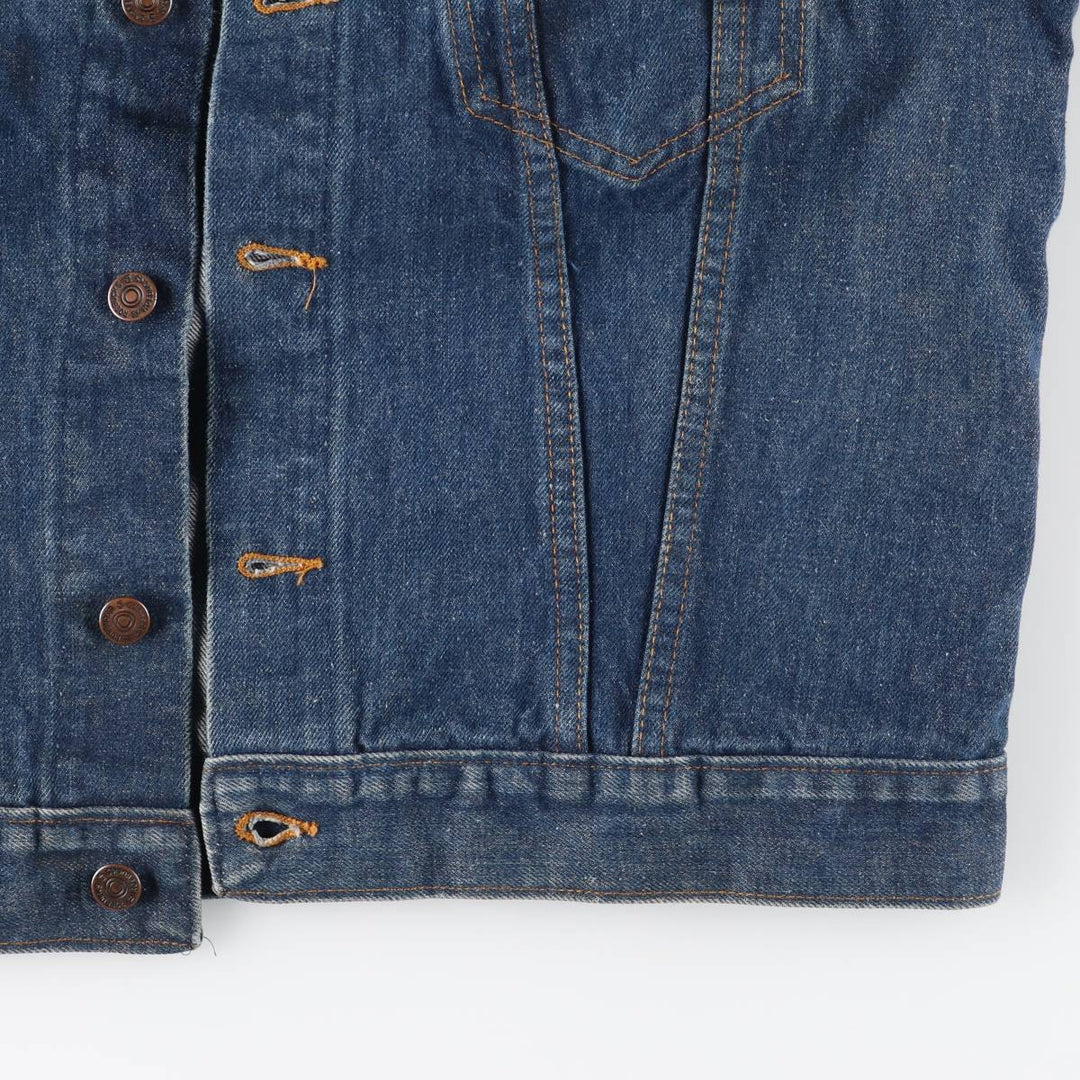 1970'S Sears ROEBUCKS WESTERN WEAR denim jacket, men's size M, lightweight, vintage cotton blue type Vintage Second Hand