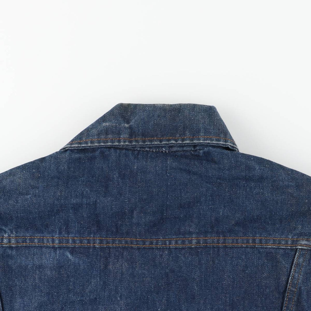 1970'S Sears ROEBUCKS WESTERN WEAR denim jacket, men's size M, lightweight, vintage cotton blue type Vintage Second Hand