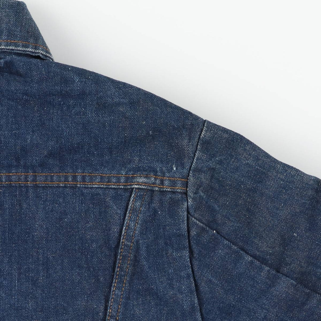1970'S Sears ROEBUCKS WESTERN WEAR denim jacket, men's size M, lightweight, vintage cotton blue type Vintage Second Hand