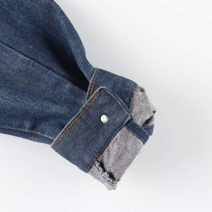 1970'S Sears ROEBUCKS WESTERN WEAR denim jacket, men's size M, lightweight, vintage cotton blue type Vintage Second Hand