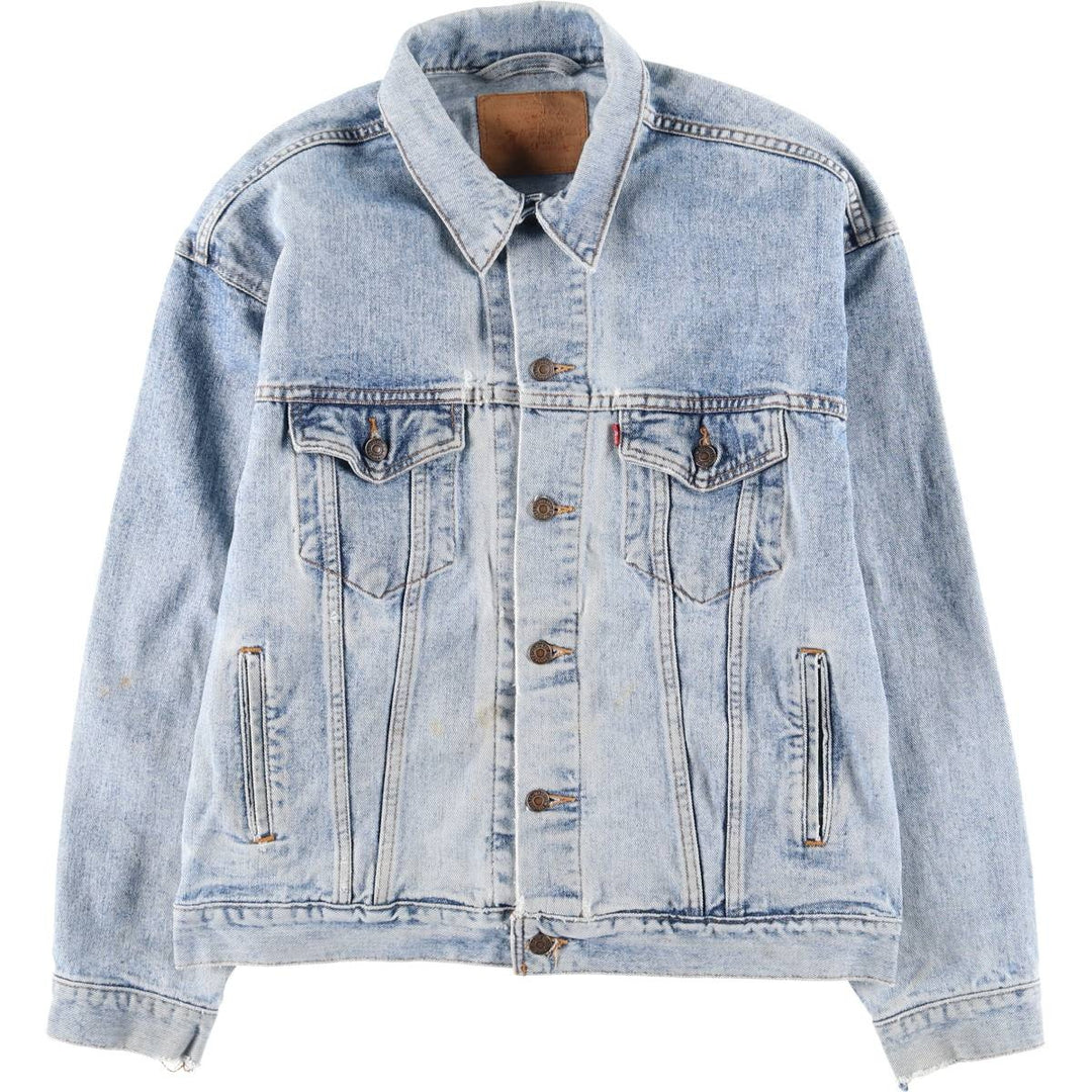Levi's denim jacket, denim jacket, men's size L unclear blue type Vintage Second Hand