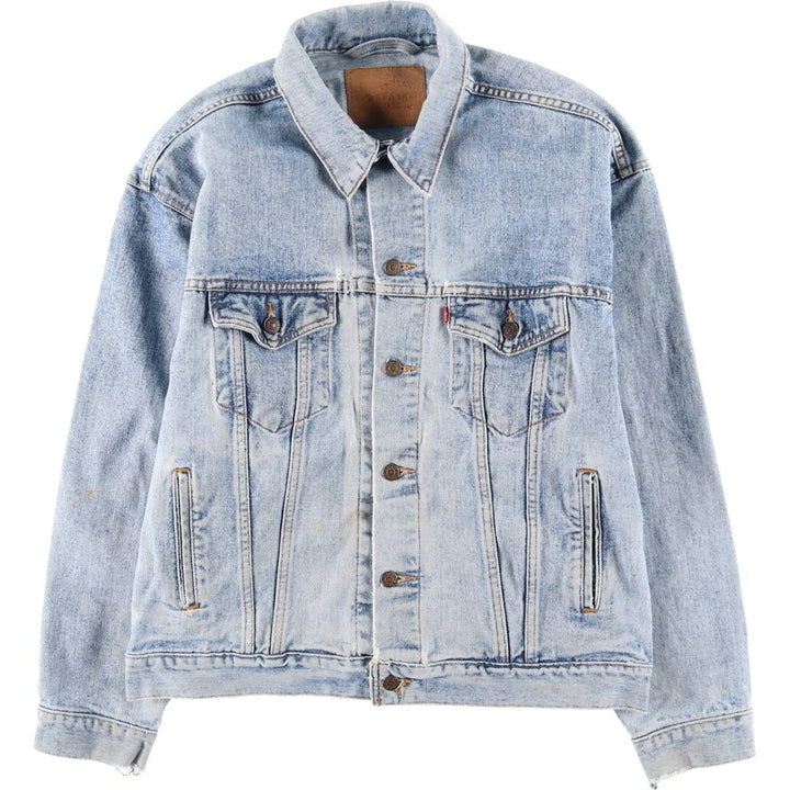 Levi's denim jacket, denim jacket, men's size L unclear blue type Vintage Second Hand