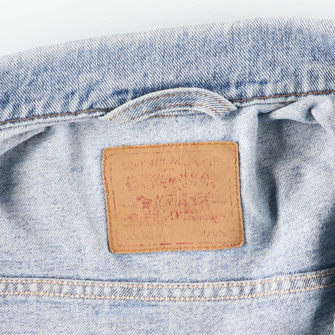 Levi's denim jacket, denim jacket, men's size L unclear blue type Vintage Second Hand