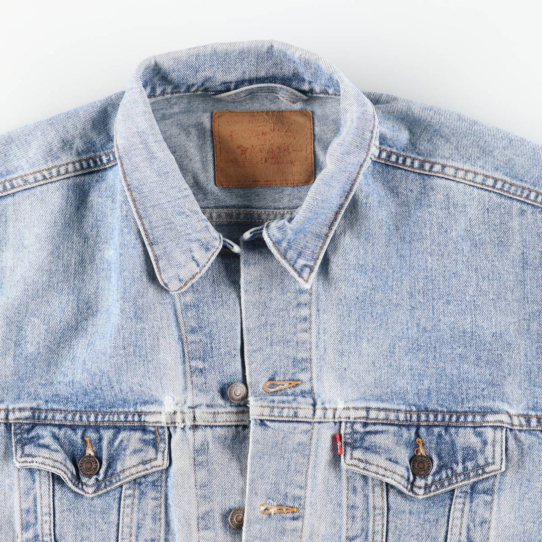 Levi's denim jacket, denim jacket, men's size L unclear blue type Vintage Second Hand