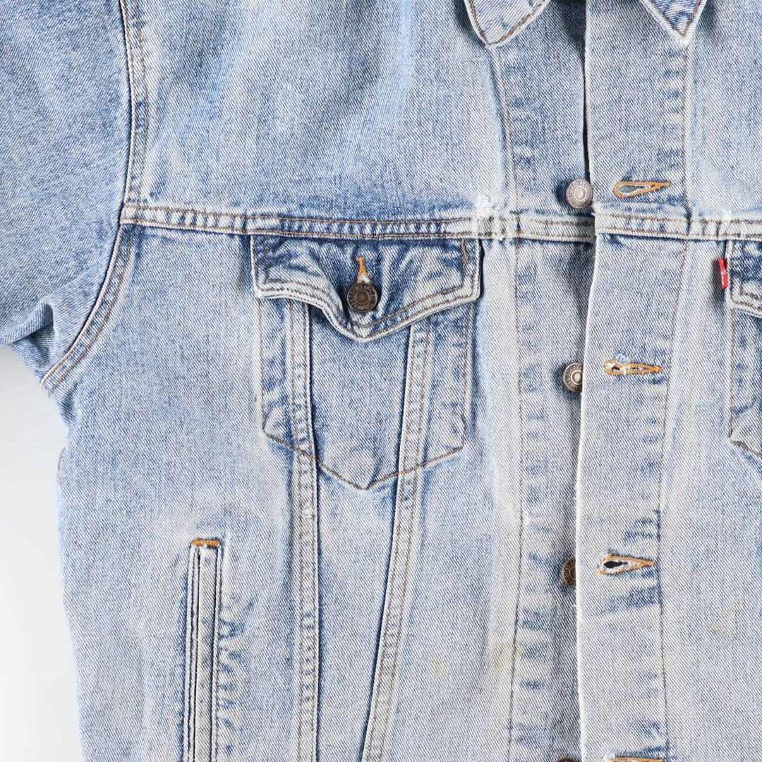 Levi's denim jacket, denim jacket, men's size L unclear blue type Vintage Second Hand