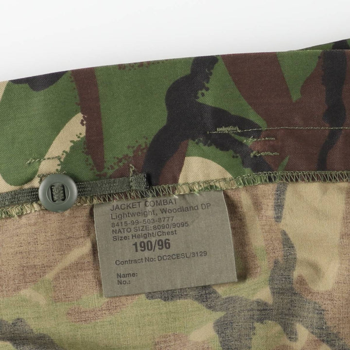 Jacket Combat Camouflage Pattern Desert DPM Camo Military Lightweight Jacket 190 unclear Khaki type Vintage Second Hand