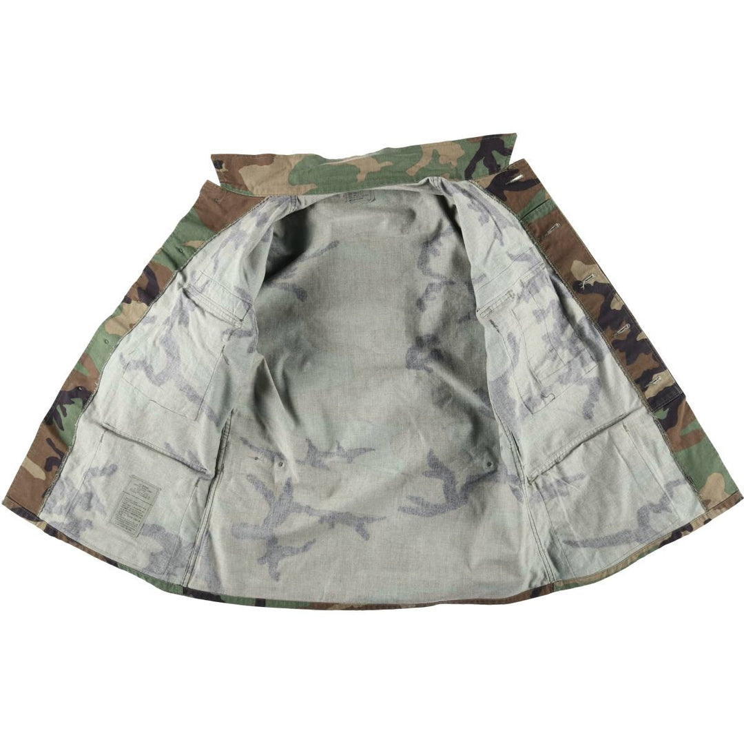 Authentic US Air Force Camouflage Pattern Woodland Camo BDU Military Jacket, Made in USA, Small-Short, Men's Size Small cotton Khaki type Vintage Second Hand