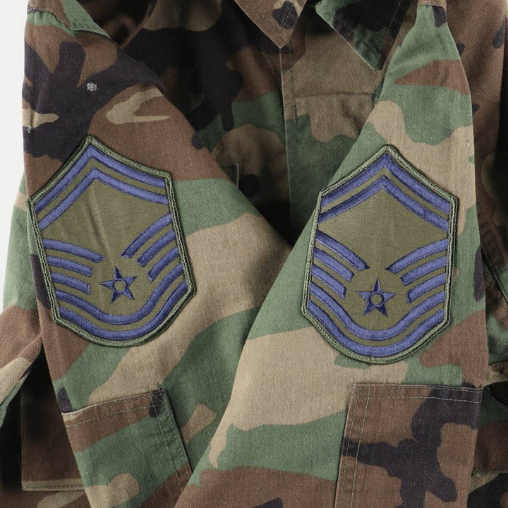 Authentic US Air Force Camouflage Pattern Woodland Camo BDU Military Jacket, Made in USA, Small-Short, Men's Size Small cotton Khaki type Vintage Second Hand
