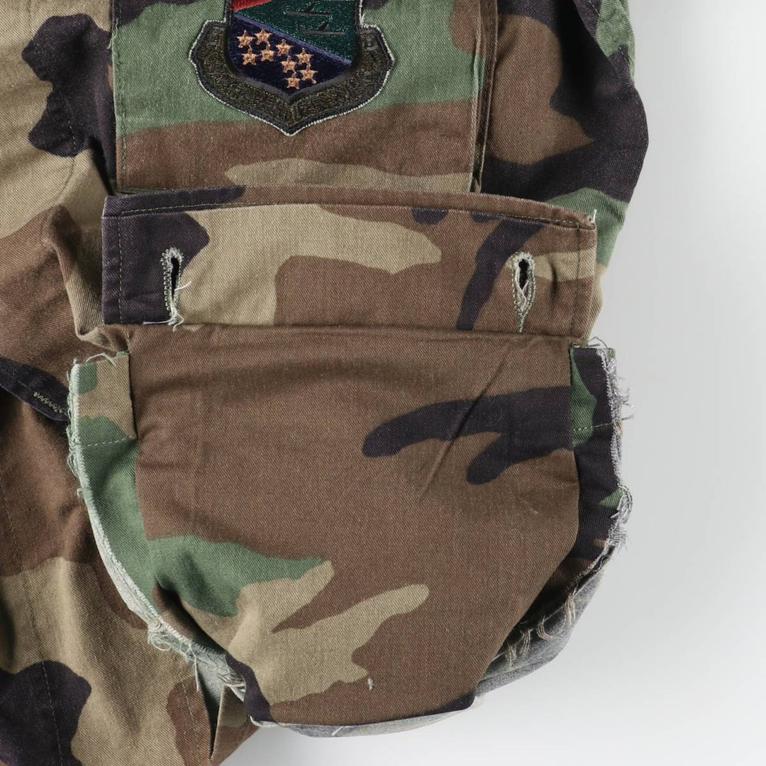 Authentic US Air Force Camouflage Pattern Woodland Camo BDU Military Jacket, Made in USA, Small-Short, Men's Size Small cotton Khaki type Vintage Second Hand