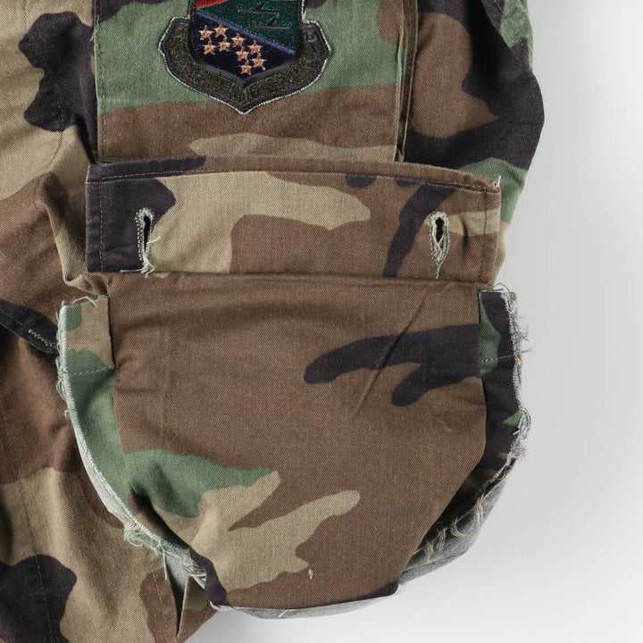 Authentic US Air Force Camouflage Pattern Woodland Camo BDU Military Jacket, Made in USA, Small-Short, Men's Size Small cotton Khaki type Vintage Second Hand
