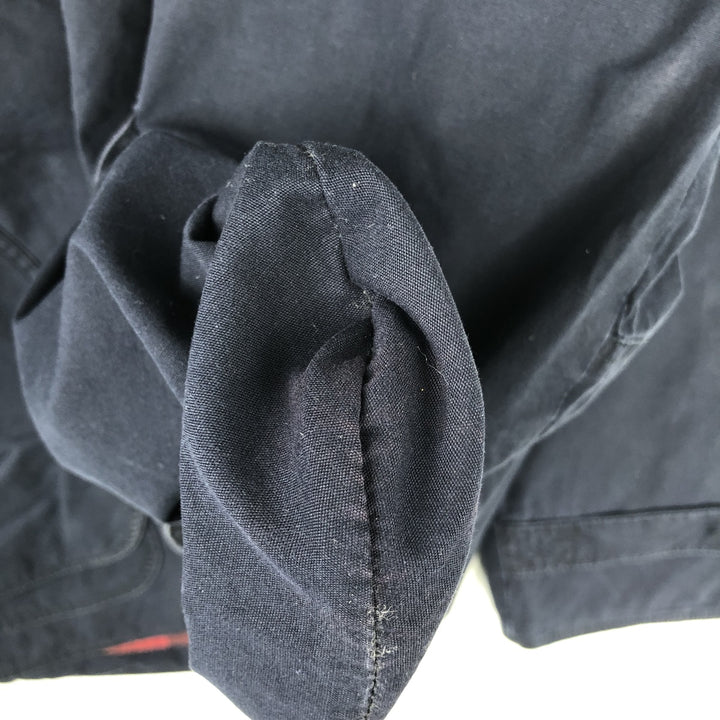 90'S J.Crew hunting jacket, men's size L cotton navy blue type Vintage Second Hand
