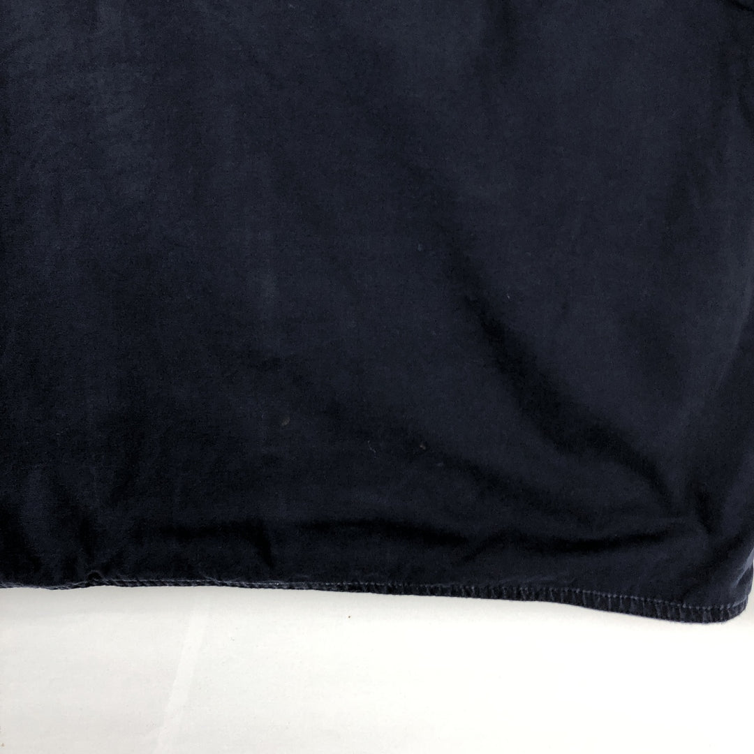 90'S J.Crew hunting jacket, men's size L cotton navy blue type Vintage Second Hand