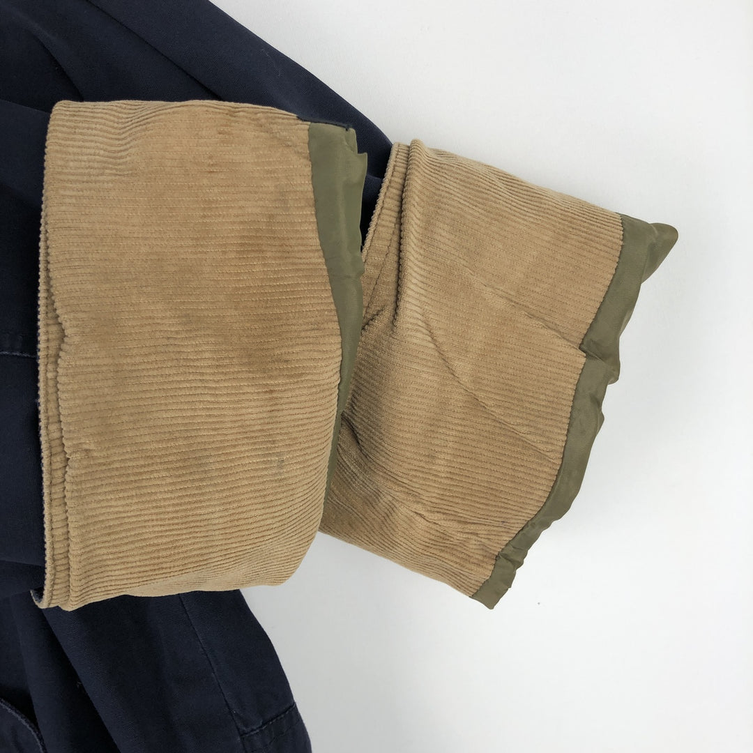 90'S J.Crew hunting jacket, men's size L cotton navy blue type Vintage Second Hand