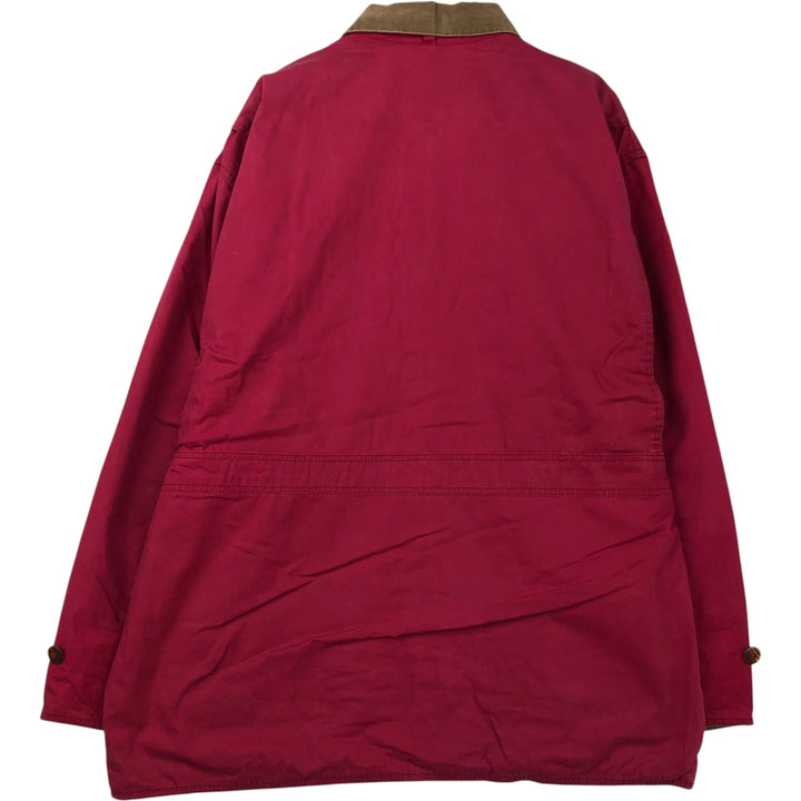 90'S J.Crew Vintage Hunting Jacket, Men's Size L cotton red type Vintage Second Hand