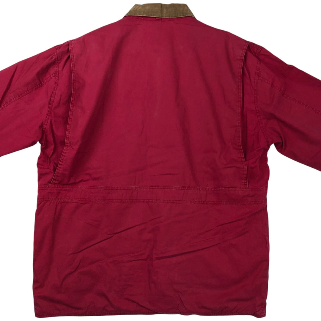90'S J.Crew Vintage Hunting Jacket, Men's Size L cotton red type Vintage Second Hand