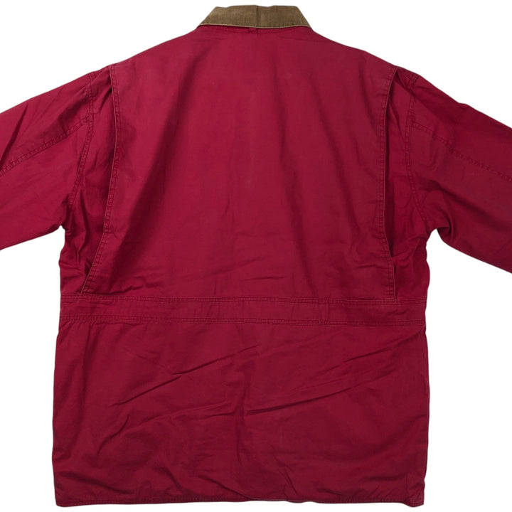 90'S J.Crew Vintage Hunting Jacket, Men's Size L cotton red type Vintage Second Hand