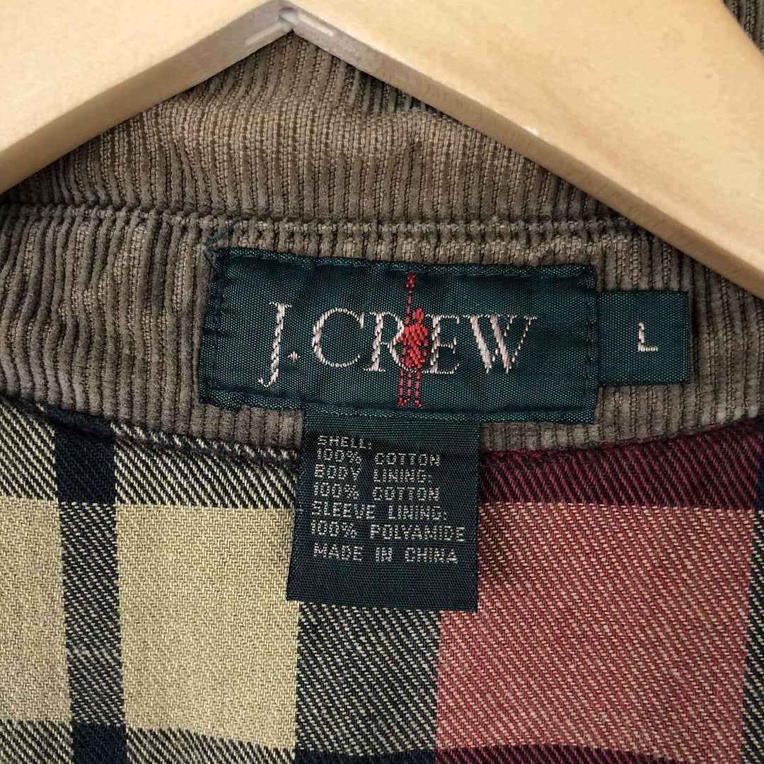 90'S J.Crew Vintage Hunting Jacket, Men's Size L cotton red type Vintage Second Hand