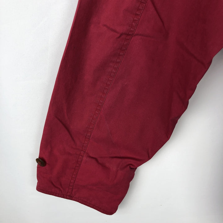 90'S J.Crew Vintage Hunting Jacket, Men's Size L cotton red type Vintage Second Hand