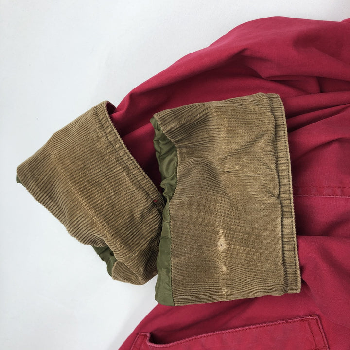 90'S J.Crew Vintage Hunting Jacket, Men's Size L cotton red type Vintage Second Hand