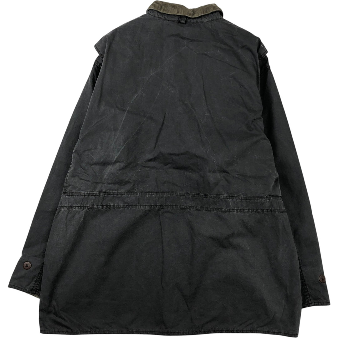 90'S J.Crew OUTFITTERS hunting jacket, men's size L cotton Charcoal Vintage Second Hand