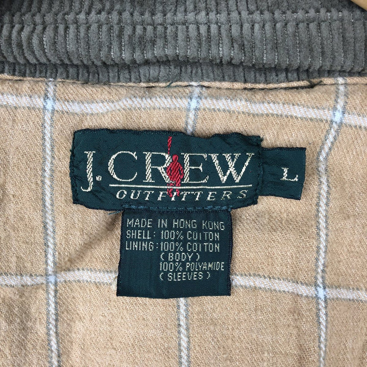 90'S J.Crew OUTFITTERS hunting jacket, men's size L cotton Charcoal Vintage Second Hand