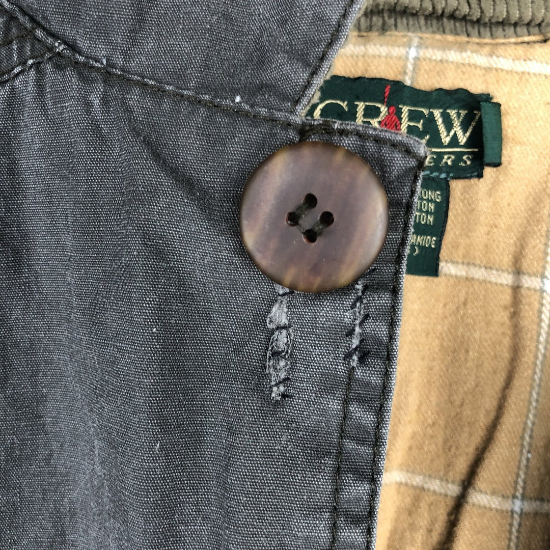 90'S J.Crew OUTFITTERS hunting jacket, men's size L cotton Charcoal Vintage Second Hand
