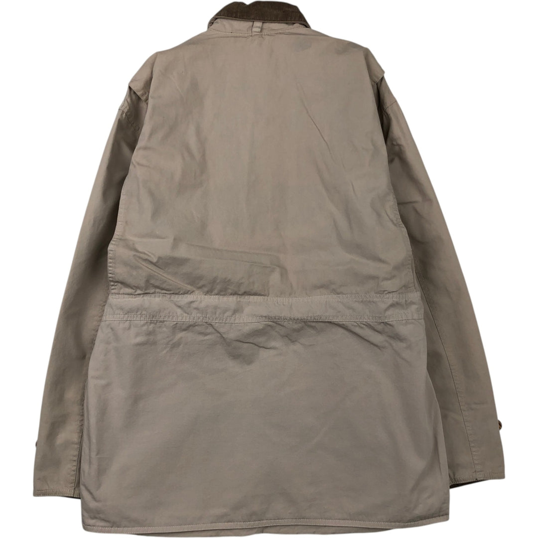 90'S J.Crew Vintage Hunting Jacket, Men's Size Small cotton Beige type Vintage Second Hand
