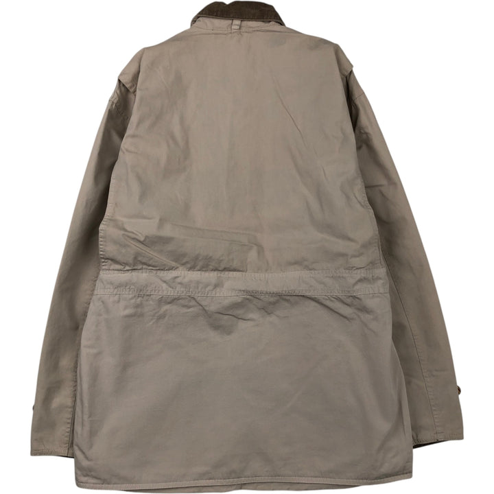 90'S J.Crew Vintage Hunting Jacket, Men's Size Small cotton Beige type Vintage Second Hand
