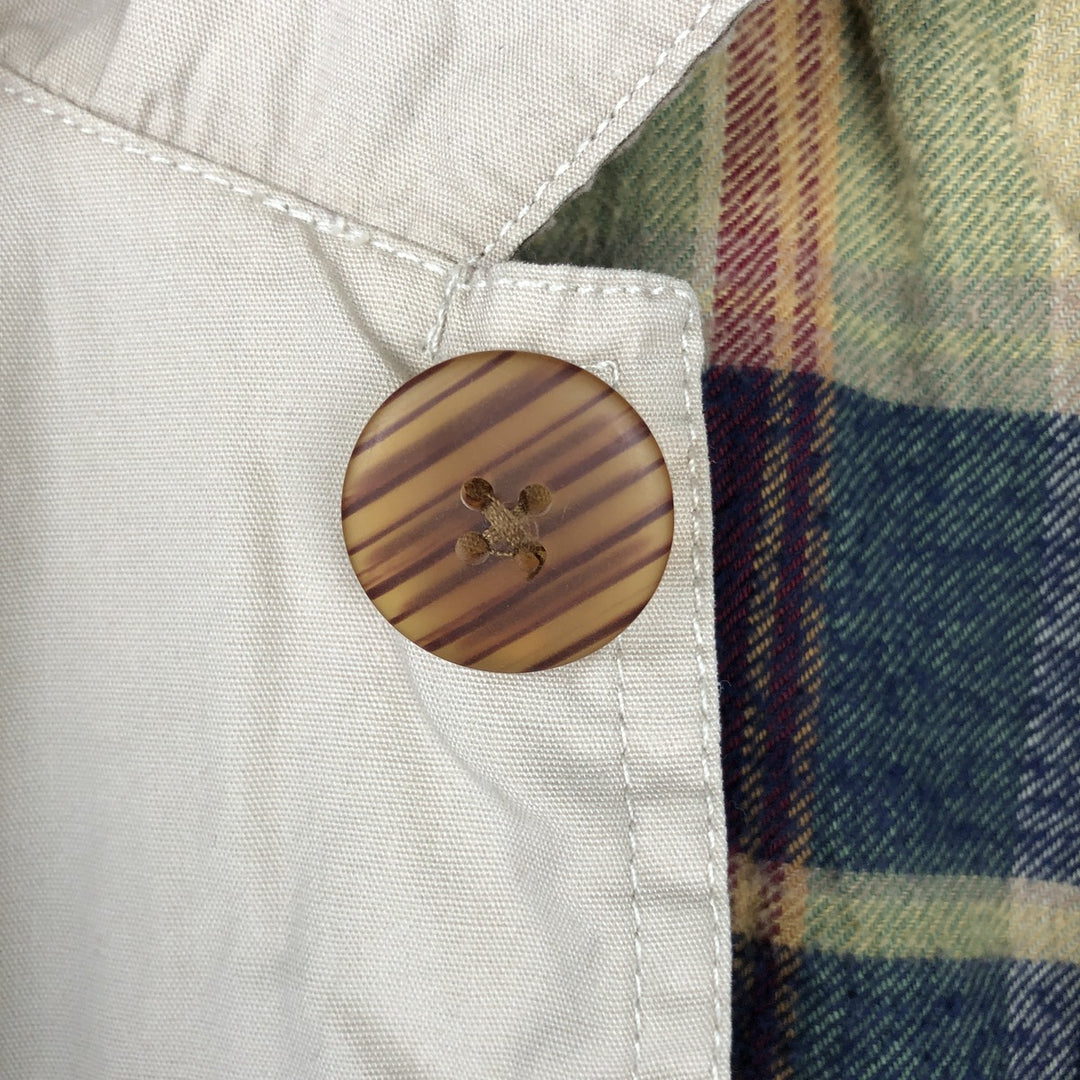 90'S J.Crew Vintage Hunting Jacket, Men's Size Small cotton Beige type Vintage Second Hand