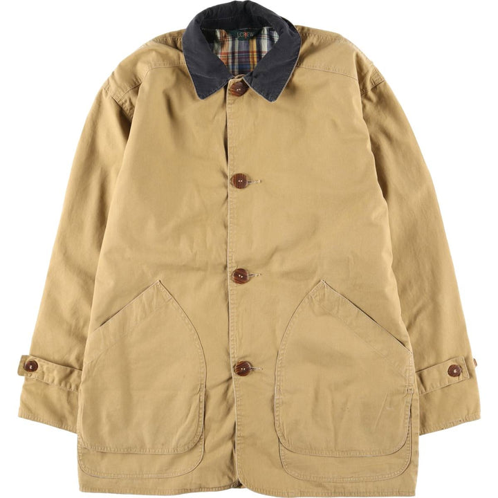 90'S J.Crew Vintage Hunting Jacket, Men's Size Small cotton Beige type Vintage Second Hand