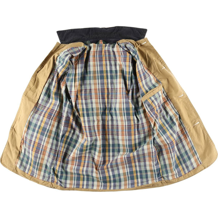 90'S J.Crew Vintage Hunting Jacket, Men's Size Small cotton Beige type Vintage Second Hand