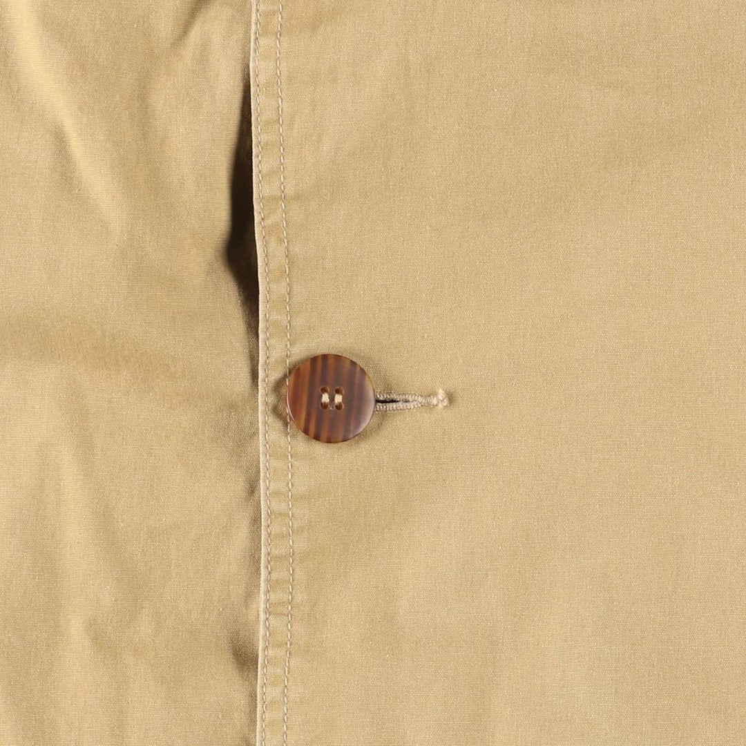 90'S J.Crew Vintage Hunting Jacket, Men's Size Small cotton Beige type Vintage Second Hand