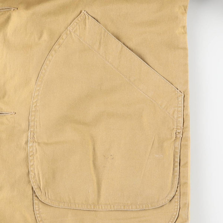 90'S J.Crew Vintage Hunting Jacket, Men's Size Small cotton Beige type Vintage Second Hand