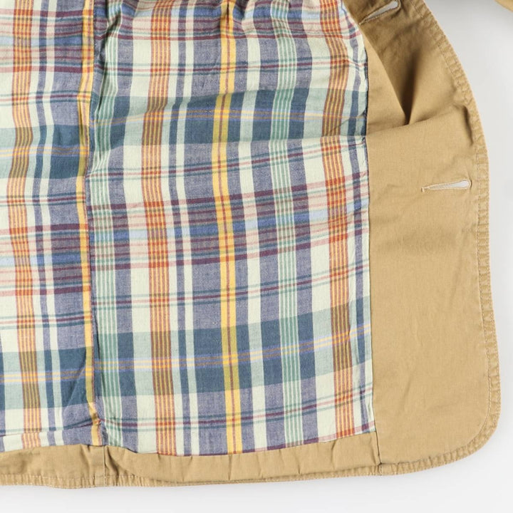 90'S J.Crew Vintage Hunting Jacket, Men's Size Small cotton Beige type Vintage Second Hand