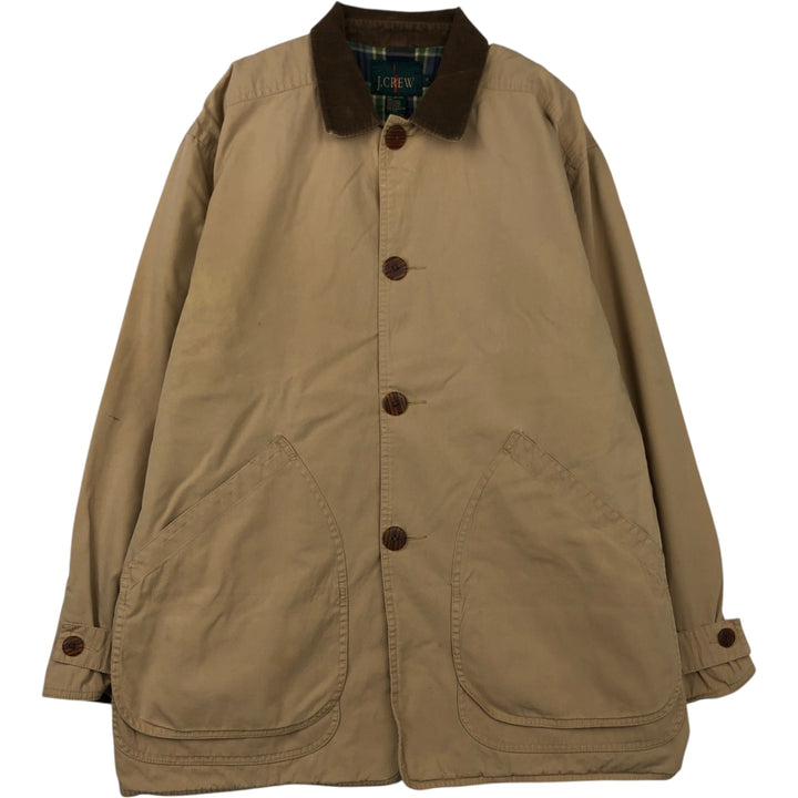 90'S J.Crew Vintage Hunting Jacket, Men's Size Small cotton Beige type Vintage Second Hand