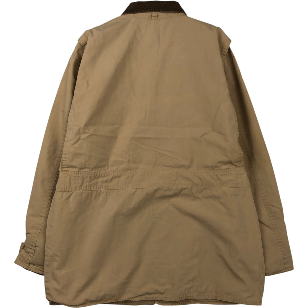 90'S J.Crew Vintage Hunting Jacket, Men's Size Small cotton Beige type Vintage Second Hand