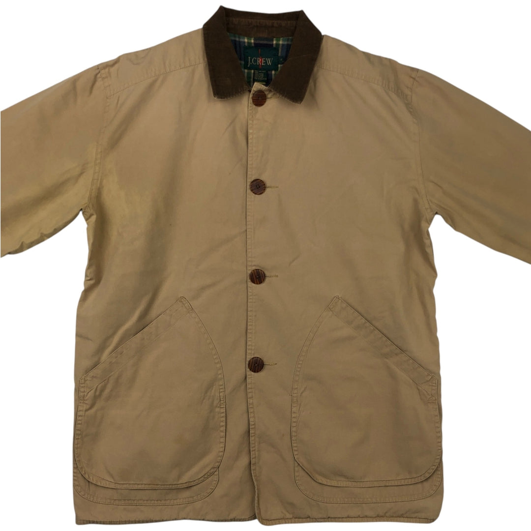 90'S J.Crew Vintage Hunting Jacket, Men's Size Small cotton Beige type Vintage Second Hand
