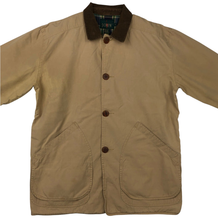 90'S J.Crew Vintage Hunting Jacket, Men's Size Small cotton Beige type Vintage Second Hand