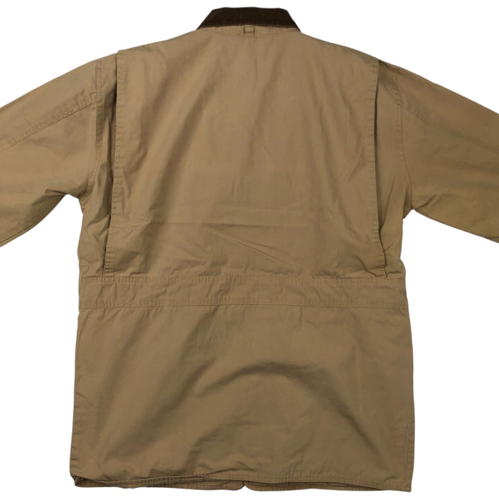 90'S J.Crew Vintage Hunting Jacket, Men's Size Small cotton Beige type Vintage Second Hand
