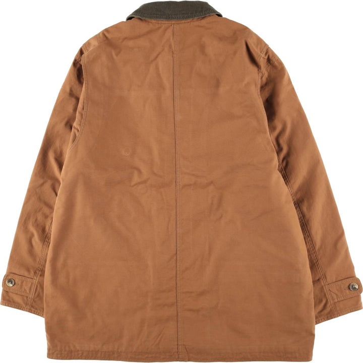 80s-90'S Lands' End Hunting Jacket, Men's Size L cotton brown type Vintage Second Hand