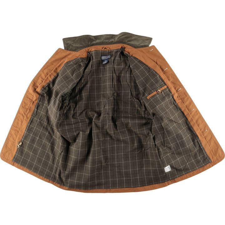 80s-90'S Lands' End Hunting Jacket, Men's Size L cotton brown type Vintage Second Hand