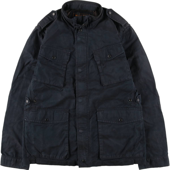00'S WOOLRICH Military Jacket, Men's Size L cotton black type Vintage Second Hand