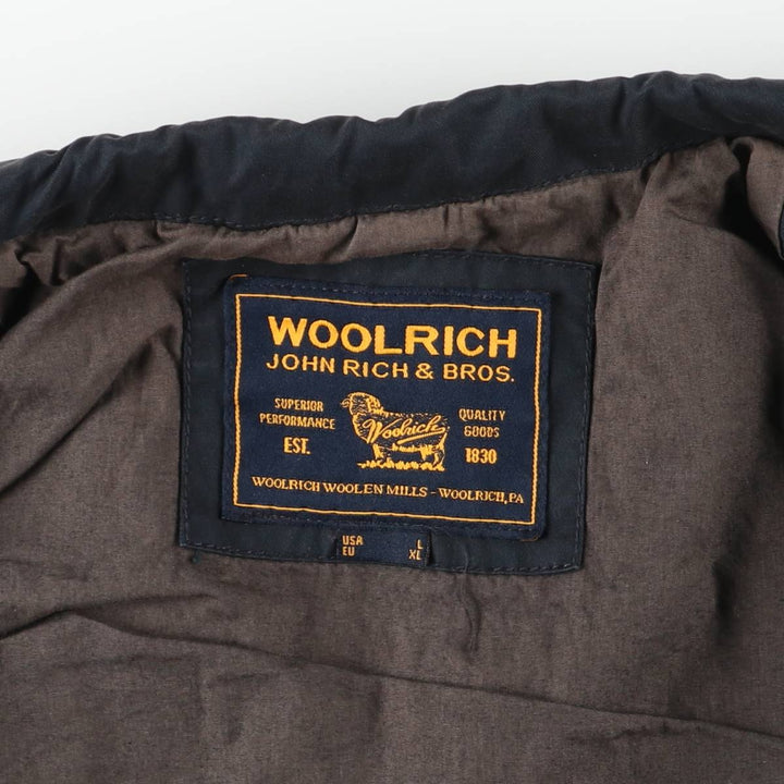 00'S WOOLRICH Military Jacket, Men's Size L cotton black type Vintage Second Hand