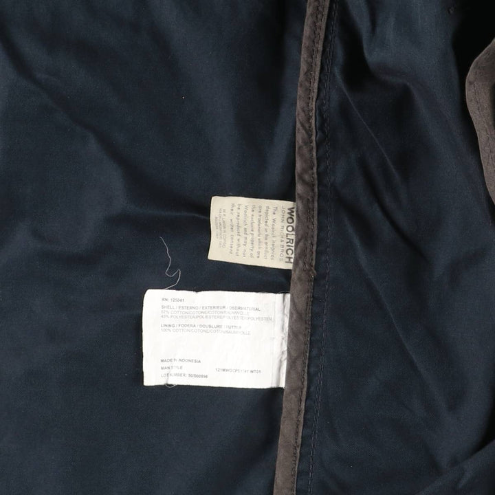 00'S WOOLRICH Military Jacket, Men's Size L cotton black type Vintage Second Hand