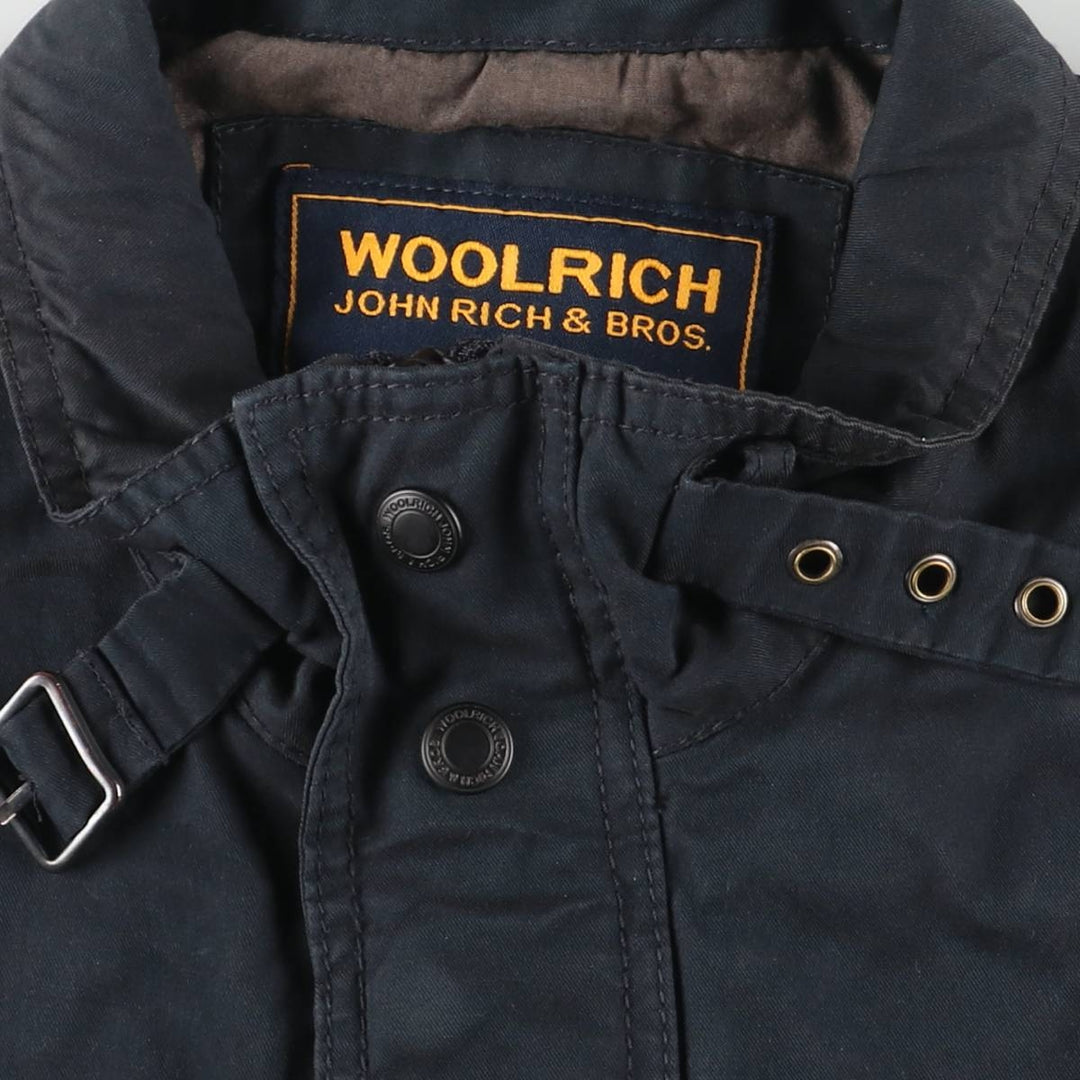 00'S WOOLRICH Military Jacket, Men's Size L cotton black type Vintage Second Hand