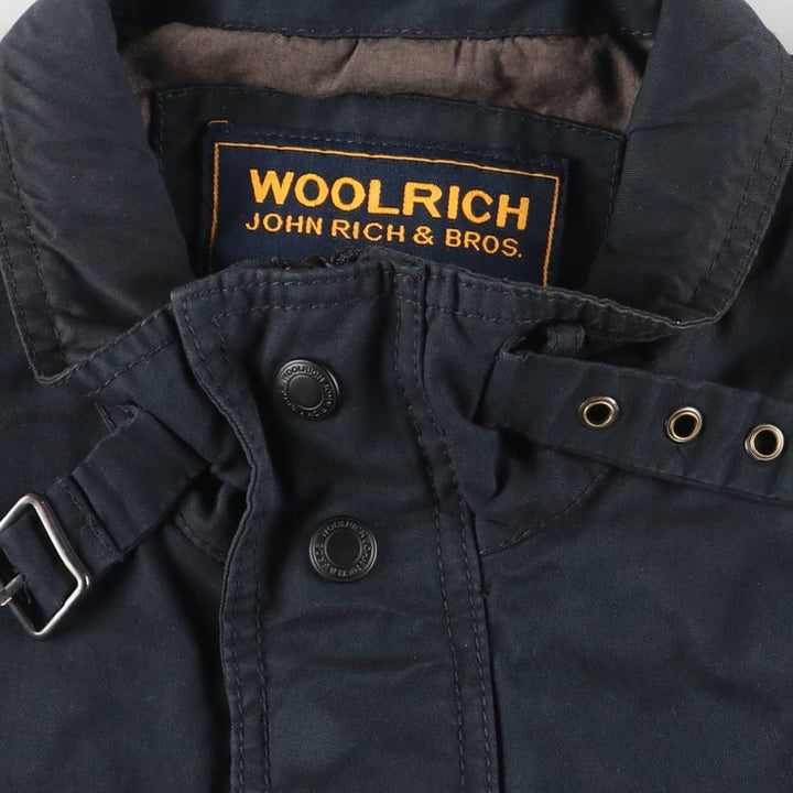 00'S WOOLRICH Military Jacket, Men's Size L cotton black type Vintage Second Hand