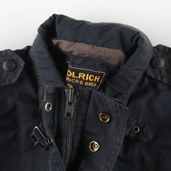 00'S WOOLRICH Military Jacket, Men's Size L cotton black type Vintage Second Hand