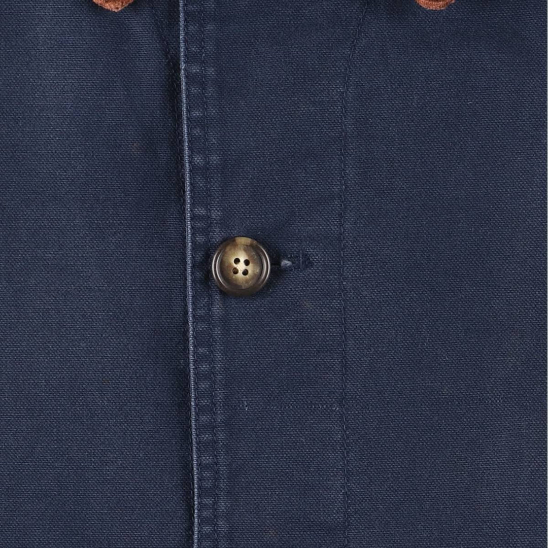 Vintage 80s-90'S Lands' End hunting jacket, men's size XL cotton navy blue type Vintage Second Hand