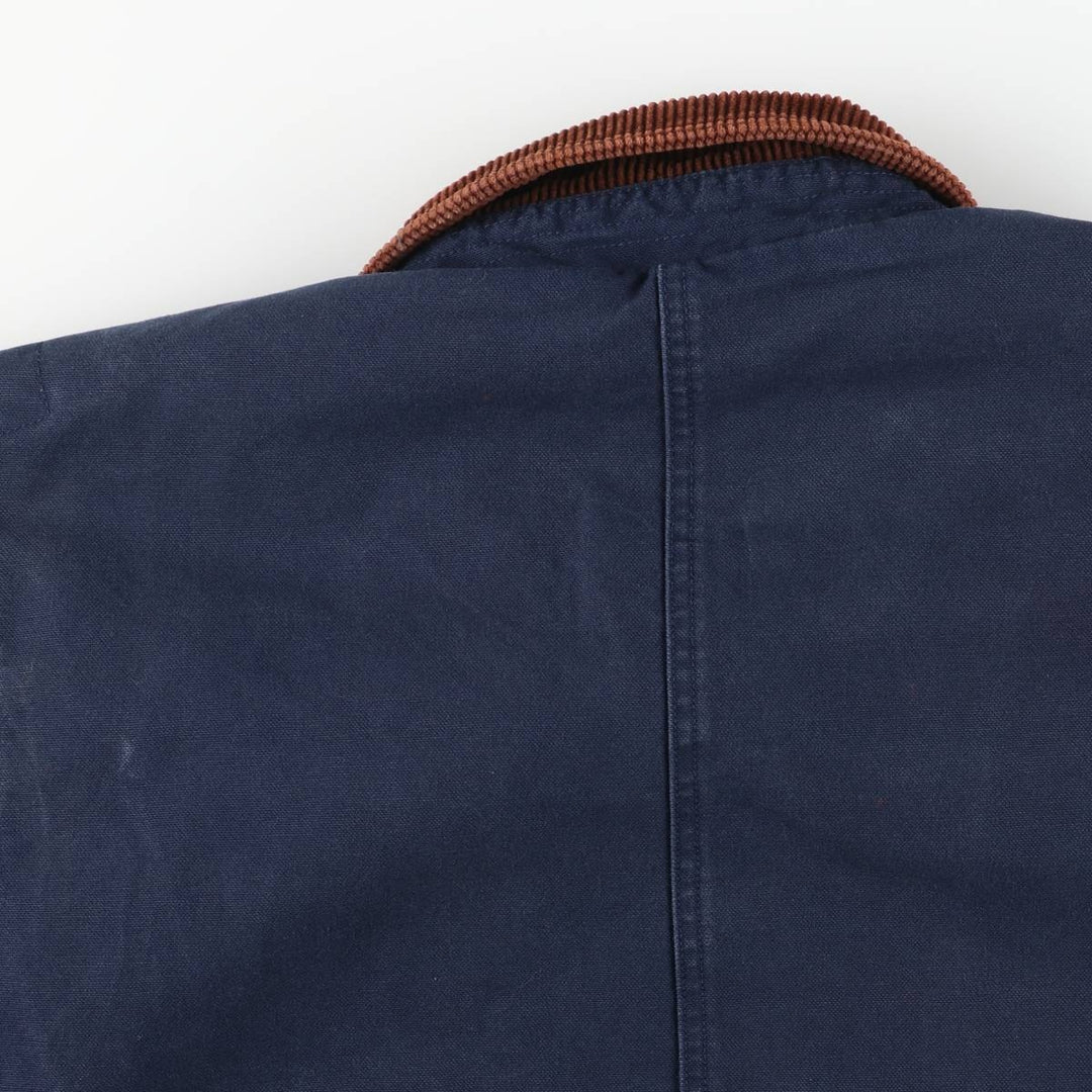 Vintage 80s-90'S Lands' End hunting jacket, men's size XL cotton navy blue type Vintage Second Hand