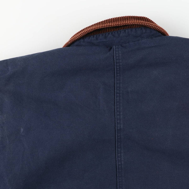 Vintage 80s-90'S Lands' End hunting jacket, men's size XL cotton navy blue type Vintage Second Hand